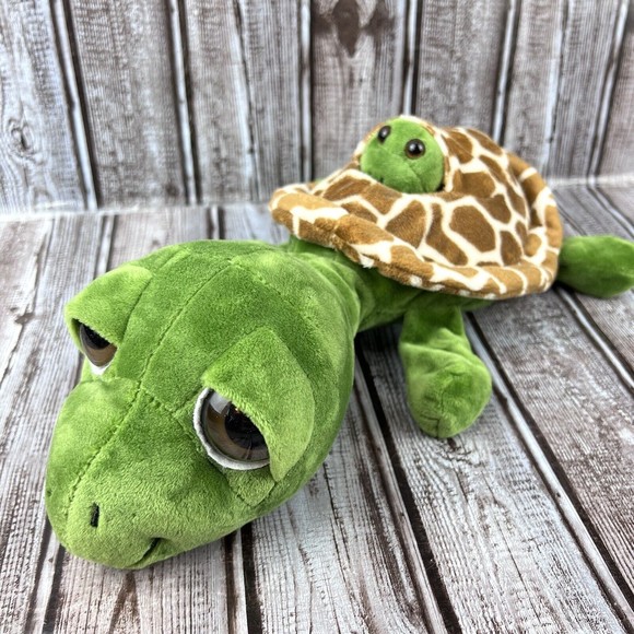 Seaworld Toys Seaworld The Petting Zoo Sea Turtle W Baby Stuffed